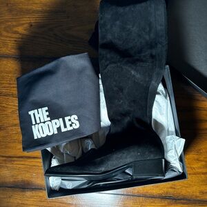 The Kooples Black Suade Thigh-High Boots